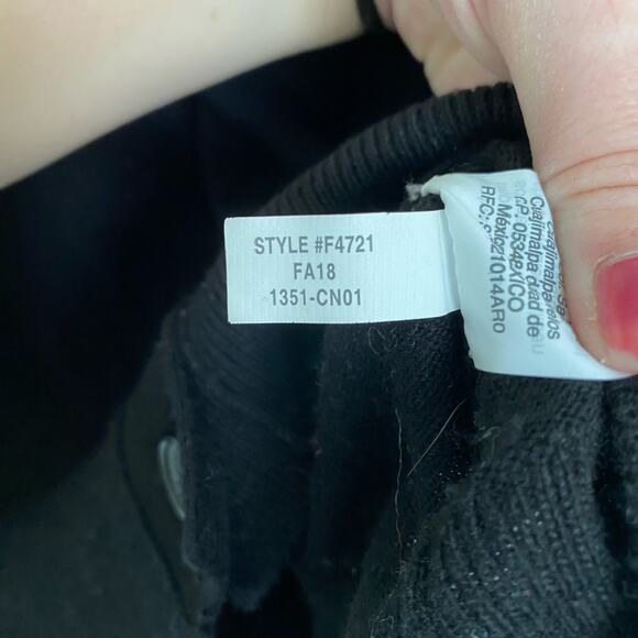 J.Crew Mercantile V-neck‎ Cardigan Sweater Black Wool Blend XS - Picture 4 of 6